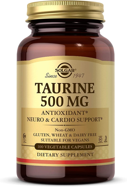Таурин Solgar, Taurine, 500 мг, 100 капсул – фото, отзывы ...