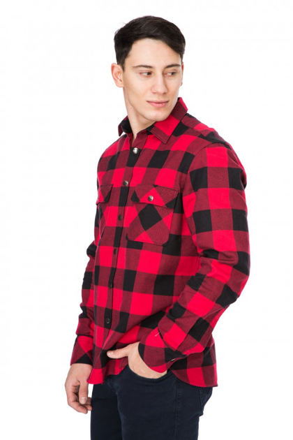 Рубашка мужская красная в клеточку van Laack 14502 42 Красный (156184 ...