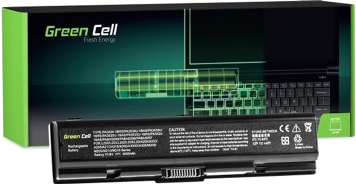 Акумулятор Green Cell для ноутбуків Toshiba 11.1 V 4400 mAh (TS01) - зображення 1