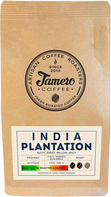 Акция на Кава в зернах Jamero Свіжообсмажена Індія Плантейшн 500 г от Rozetka