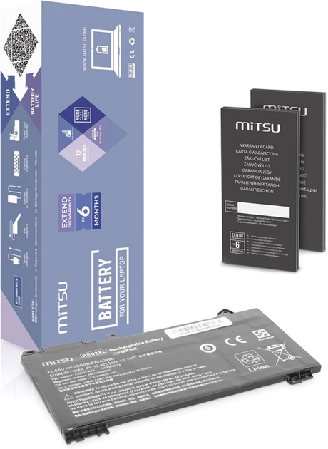 Акумулятор Mitsu для ноутбуків HP 11.1 V 3500 mAh (5BM318) - зображення 1