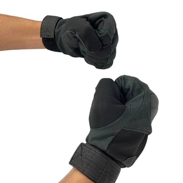 Тактичні рукавиці розмір M чорні - изображение 2