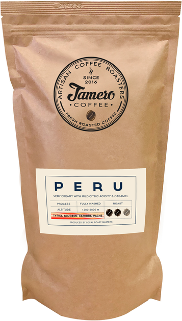 Акція на Кава в зернах Jamero Свіжообсмажена Перу 1 кг від Rozetka