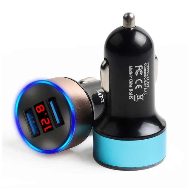 Автомобильная быстрая USB зарядка QC 3.0 от прикуривателя с вольтметром. 3,1 А, 12- 24 В - Фото 4 Автомобильная быстрая USB зарядка QC 3.0 от прикуривателя с вольтметром. 3,1 А, 12- 24 В - изображение 4