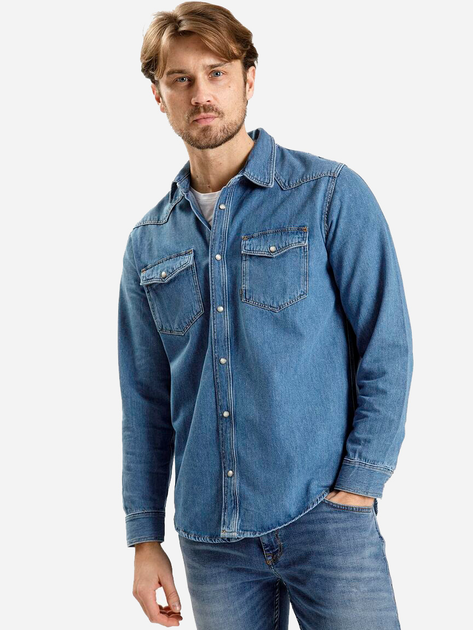 Рубашка джинсовая мужская Cross Jeans A 222-007 M Light Blue ...