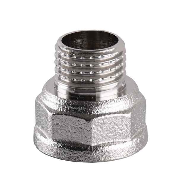 Переходник редукционный никелированный 1/2″ВР х 3/8″НР штампованный ...
