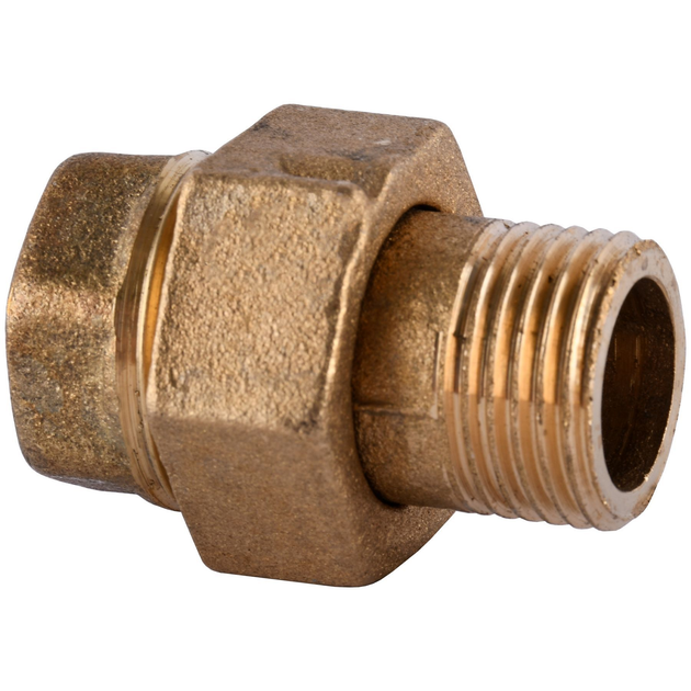 Сгон американка прямая латунная 1/2″ВР х 1/2″НР литейная с паранитовой ...