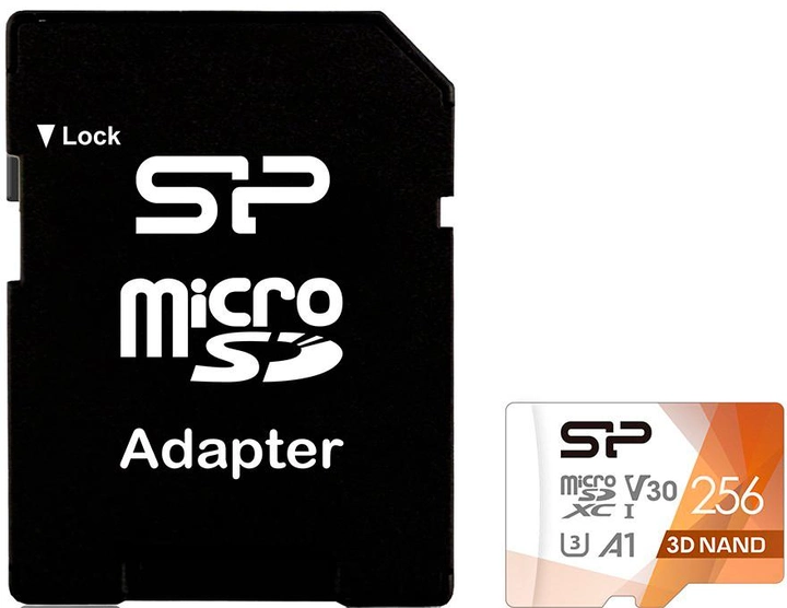 Silicon Power Superior Pro microSDXC 256GB V30 UHS-I U3 A1 + adapter (SP256GBSTXDU3V20AB) - зображення 1