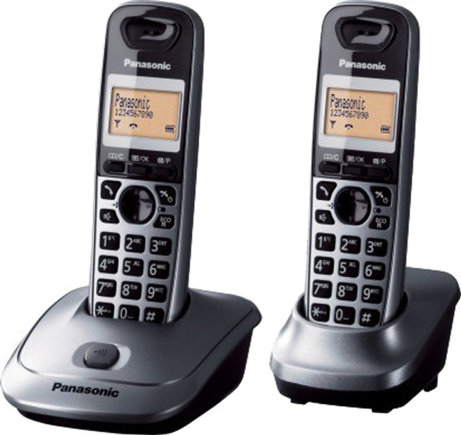 Telefon stacjonarny Panasonic KX-TG2512 PDT Szary - obraz 1