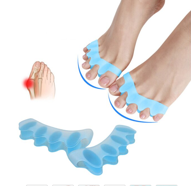 Силіконовий міжпальцевий коректор роздільник пальців Hallux Valgus Blue ...