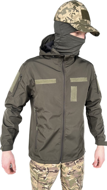 Куртка тактична олива літня soft shell, Водонепроникна тактична куртка НГУ 48р. - зображення 2