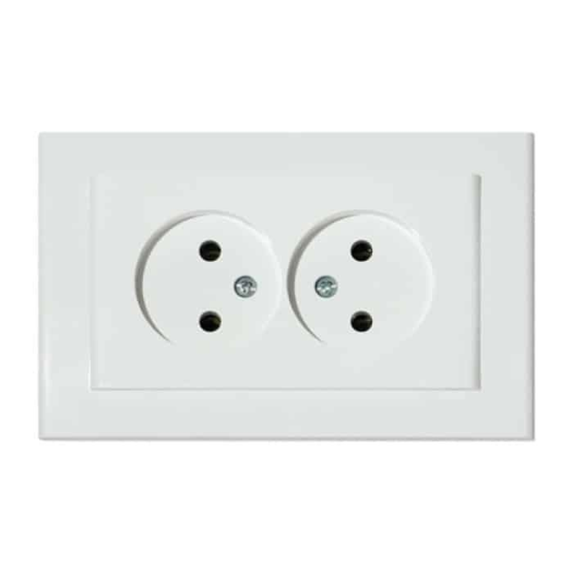 Розетка двойная врезная Ovivo Electric Mina Белая – фото, отзывы ...