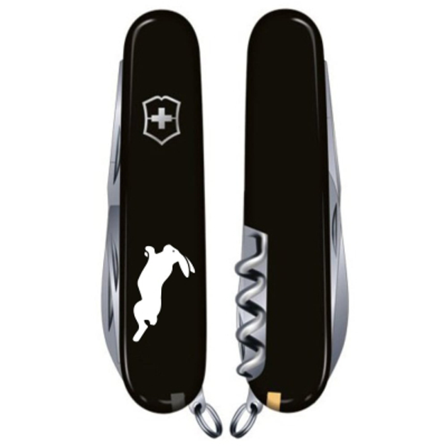 Нож Victorinox Spartan Zodiac Black "Шпаркий Кролик" (1.3603.3_Z2170u) - изображение 2