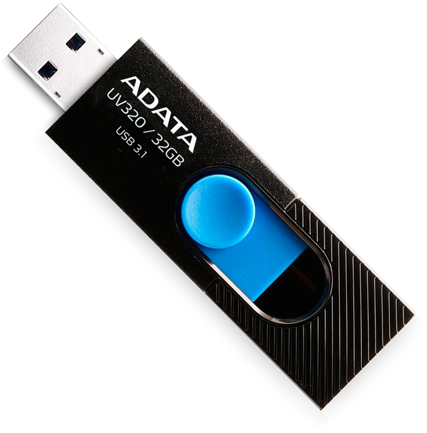 ADATA UV320 32GB USB 3.1 Black-Blue (AUV320-32G-RBKBL) - зображення 1