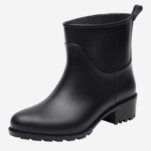 Жіночі гумові чоботи низькі Realpaks RZBG5-BK 37 24.2 см Чорні (5905454280754) - зображення 3