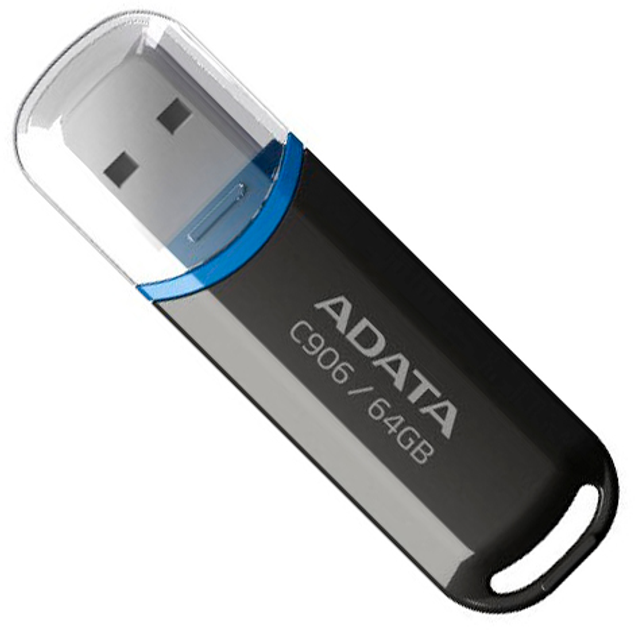 ADATA C906 64 GB USB 2.0 Czarny (AC906-64G-RBK) - obraz 1