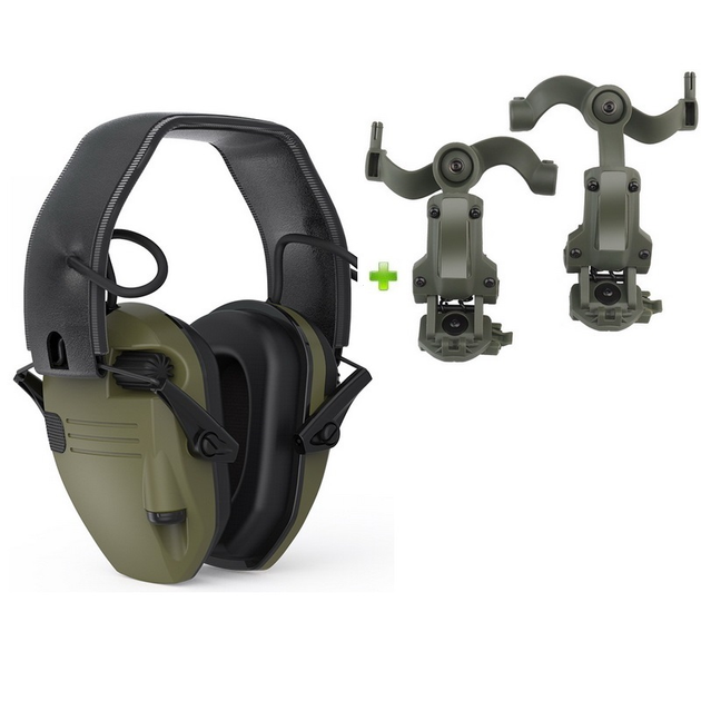 Активные наушники Tactical Force Slim + Premium крепление на каску шлем (125980pr) - изображение 1
