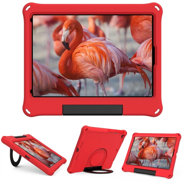 Чехол STR EVA Apple iPad 7 (10.2" экран) детский с кольцом для ношения и подставкой Red - изображение 2