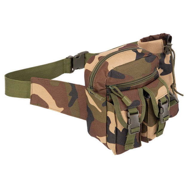 Сумка тактическая на пояс AOKALI Outdoor A33 4L Camouflage CP с карманами для воды и регулятором длины - изображение 2