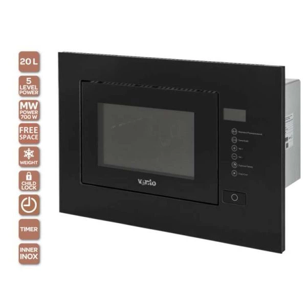 Встраиваемая микроволновая печь Ventolux mwbi 20 g bk tc fs - изображение 3