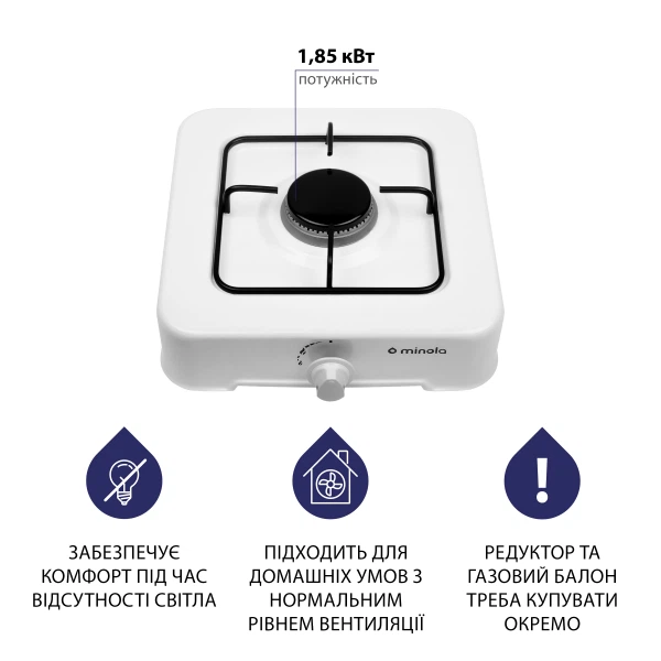 Настольная газовая плита Minola tgh 100 wh - изображение 4