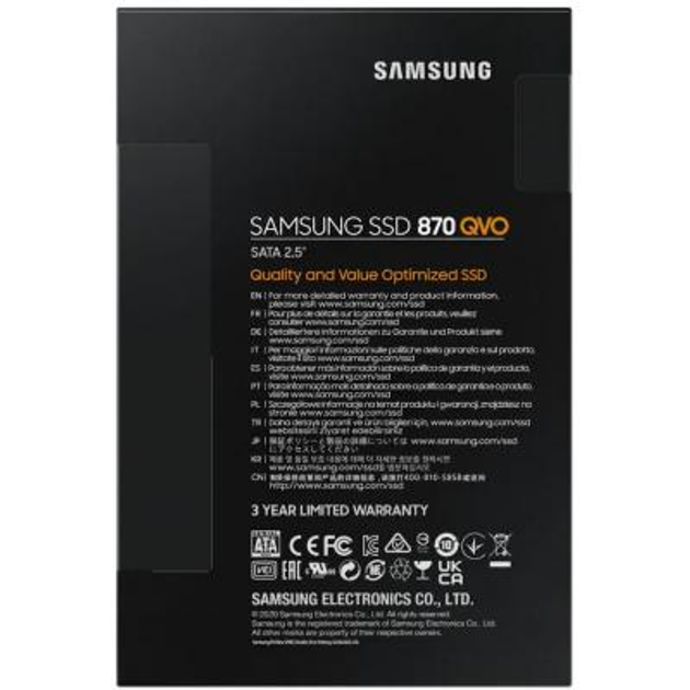SSD накопичувач Samsung 870 qvo 2tb 2.5" (mz-77q2t0bw) - зображення 7