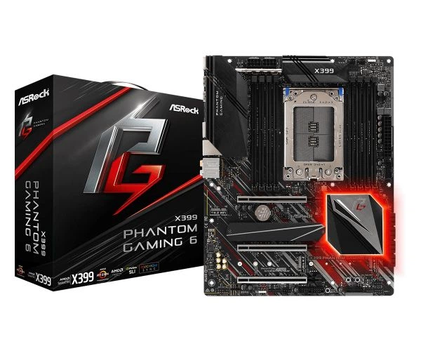 Материнcкая плата ASRock x399 Phantom Gaming 6 (sTR4, x399, ddr4) - изображение 2