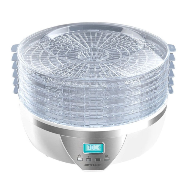 Сушилка электрическая для овощей фруктов грибов и мяса Silver Crest SDA 350 A2 дегидратор на 350 Вт 5 лотков таймер ЖК дисплей - изображение 1