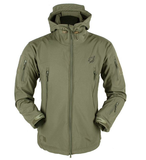 Мужская куртка тактическая Eagle Soft Shell JA-01 с флисом Green Olive M айви 4XL - изображение 1