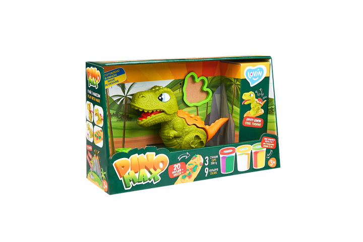Набір для ліплення з тістом "Dino Max" Lovin 41173 - изображение 2