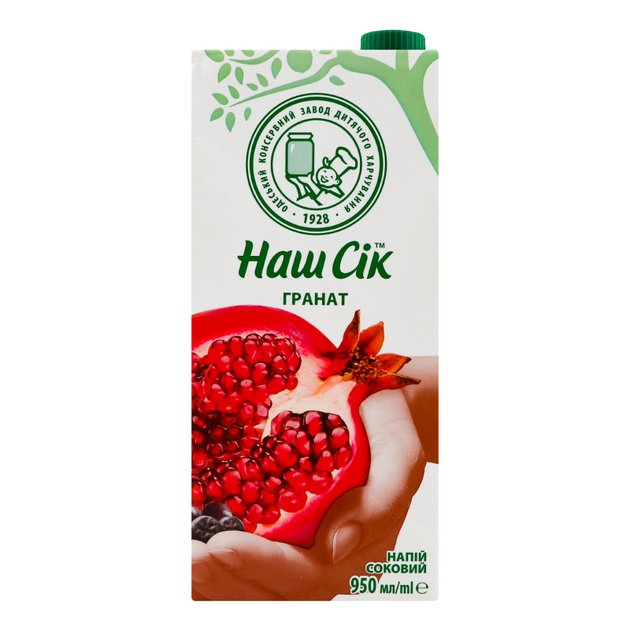Наш Сік гранатовый 0,95л(4820192263924) от продавца: VizOK.maket ...