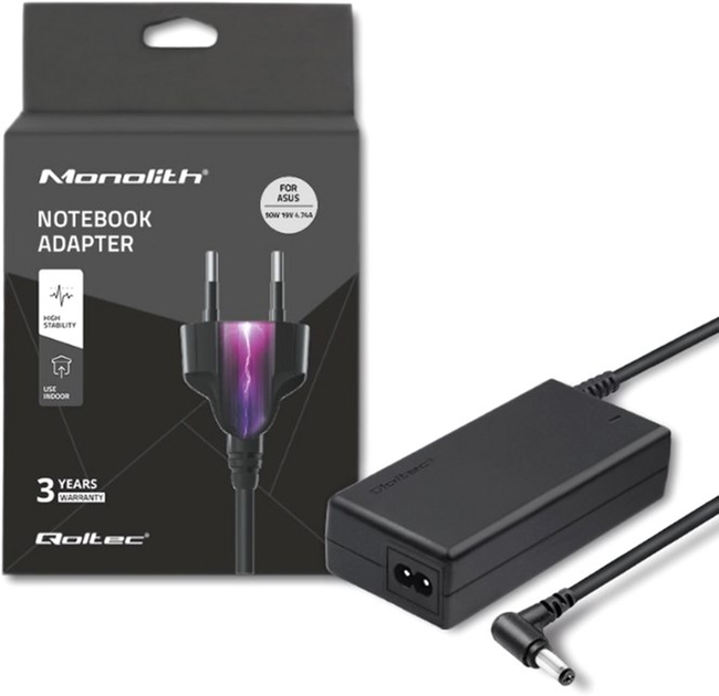 Zasilacz Qoltec do laptopa Asus 19V 4,74A 90W (5,5x2,5) (50071,90W) - obraz 4