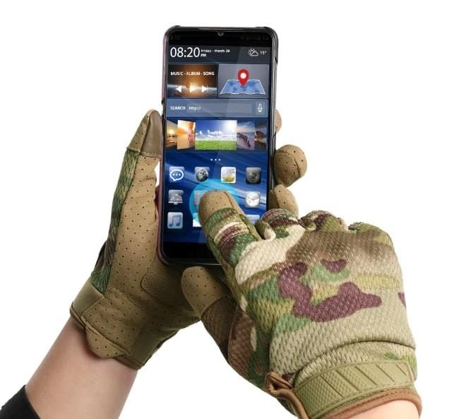 Тактичні Літні Рукавички для Телефону з Сенсором із Захистом Пальців Мультикам XL - зображення 1