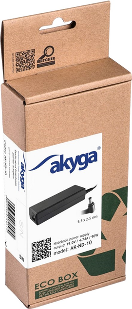 Zasilacz Akyga do laptopa Acer, Asus, Dell, Lenovo, Toshiba 19V 4.74A 90W (5.5x2.5) (AK-ND-10) - obraz 6