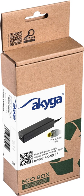 Zasilacz Akyga do laptopa IBM, Lenovo 20V 4,5A 90W (7,9x5,5) (AK-ND-18) - obraz 6