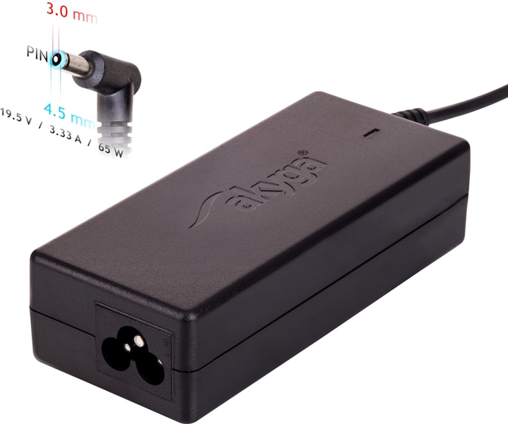Zasilacz Akyga do laptopa Compaq, HP 19.5V 3.33A 65W (4.5x3) (AK-ND-25) - obraz 4