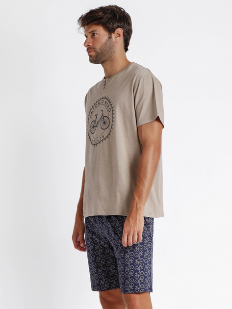 Піжама Admas Antonio Miro 60901 XXL Бежева (8433623648410) - зображення 3