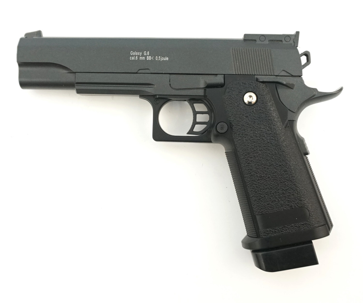 Страйкбольний пістолет Colt M1911 Hi-Capa Galaxy G6 метал чорний - изображение 2