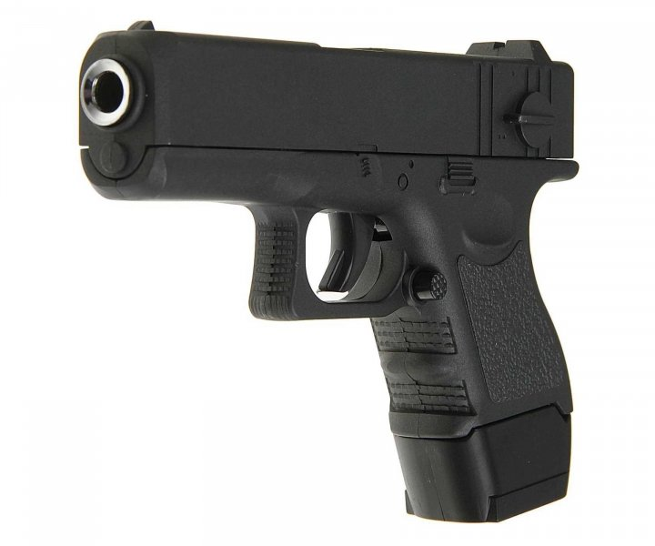 Дитячій пістолет Glock 17 mini Galaxy G16 метал чорний - зображення 2
