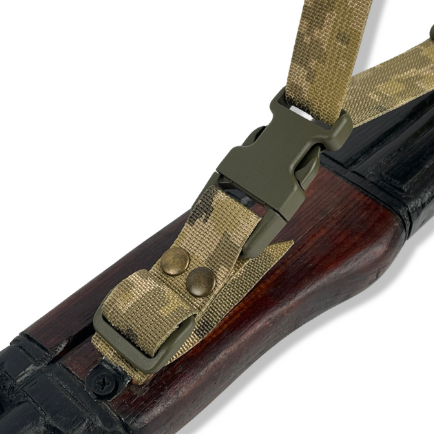 Ремінь збройовий триточковий з широким наплічнеком Ragnarok Піксель - изображение 2