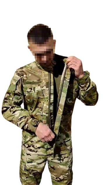 Тактическая военная форма, комплект китель + штаны, мультикам, размер 64 - изображение 1