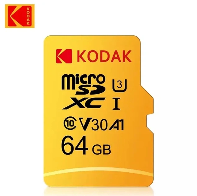 Високошвидкісна карта пам'яті Kodak micro SD/TF 64Гб - Фото 1 Високошвидкісна карта пам'яті Kodak micro SD/TF 64Гб - изображение 1
