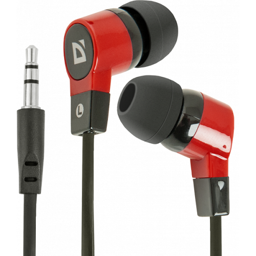 Наушники Defender Basic 619 63619 1.1м 105дБ Black-Red - Фото 1 Наушники Defender Basic 619 63619 1.1м 105дБ Black-Red - изображение 1