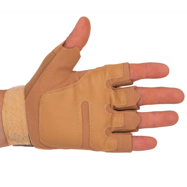 Перчатки тактические с открытыми пальцами SP-Sport BC-8788 Цвет: Хаки размер: M - изображение 2
