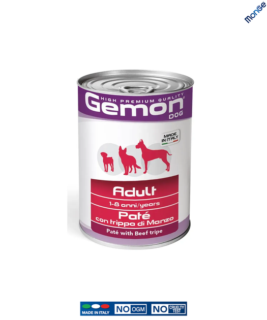Влажный корм Monge Gemon Dog Wet Adult с говяжьим рубцом 0.4 кг (387804 ...