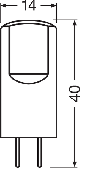 Лампа світлодіодна 2.6W 12V 300lm 2700K GY6.35 DIM 14х40mm капсула [4058075432123] OSRAM LED PIN 12 V - зображення 3