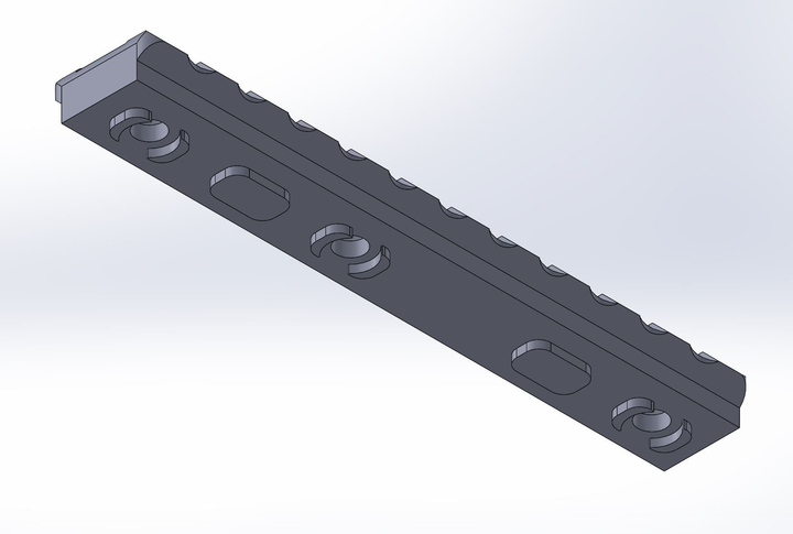 CRC 9016 рейка Пікатінні на 11 слотів із кріпленням M-Lok - изображение 2