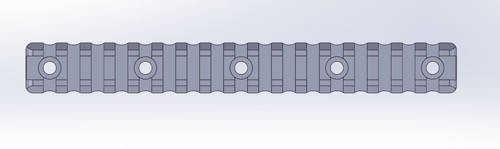 CRC 9019 рейка Пікатінні на 17 слотів із кріпленням M-Lok - зображення 2
