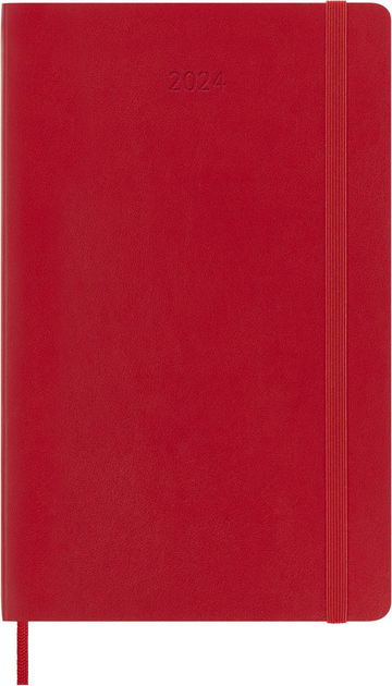 Еженедельник Moleskine 2024 13 х 21 см 144 страницы Красный Мягкий ...