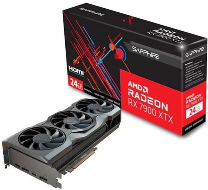 Sapphire PCI-Ex Radeon RX 7900 XTX 24GB GDDR6 (384bit) (2500/2500) (1 x HDMI, 2 x DisplayPort, 1 x USB Type-C) (21322-01-20G) - obraz 2